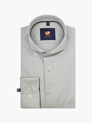 Suitable Skjorte Twill Lysegrøn