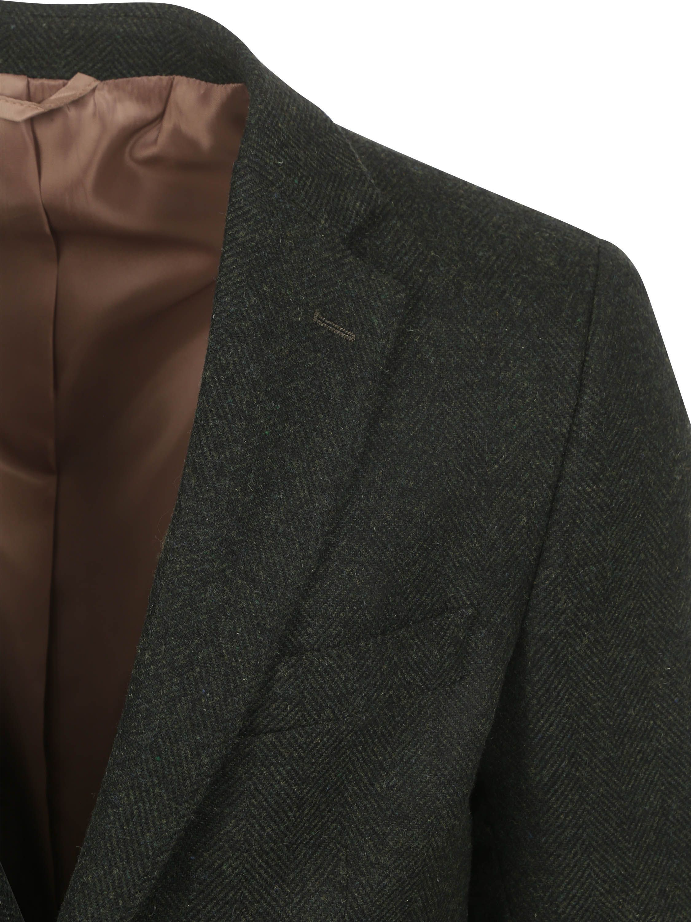 Suitable Colbert Herringbone Laine Mérinos Vert Foncé Product / Detail