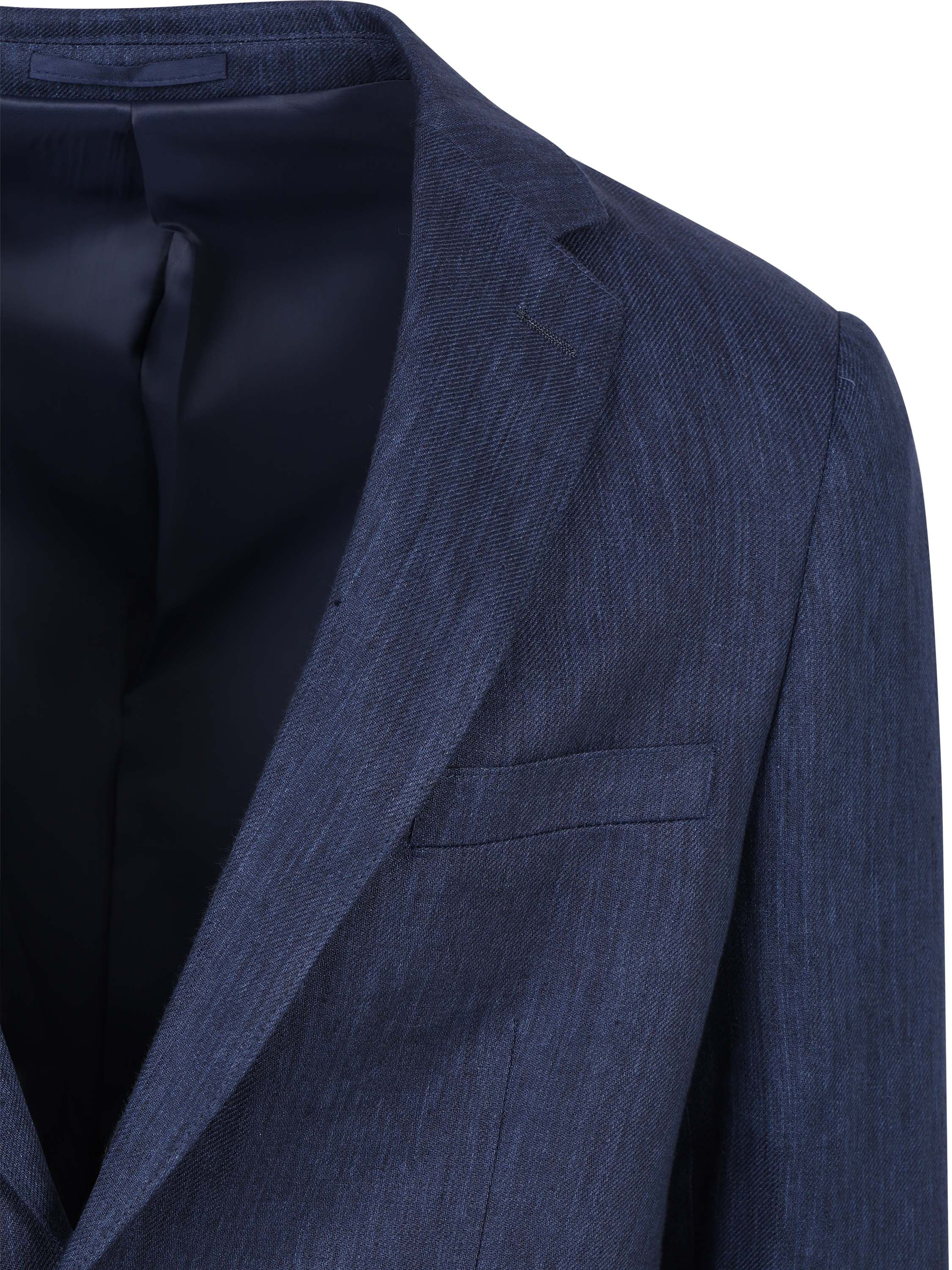 Suitable Veste de Costume Linen Twill Marine Product / Detail