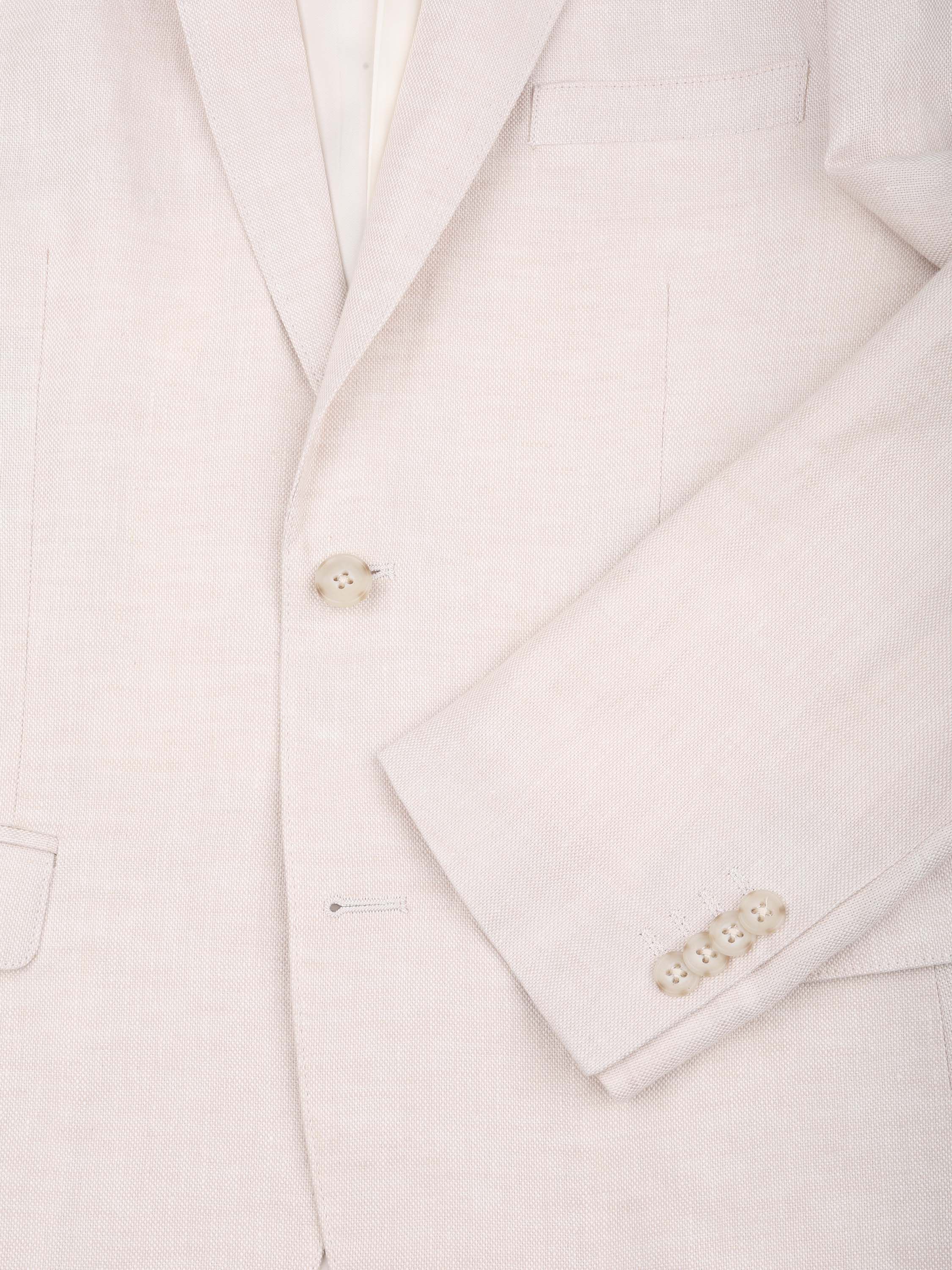 Suitable Veste de Costume De Lin Panama Ecru Product / Detail