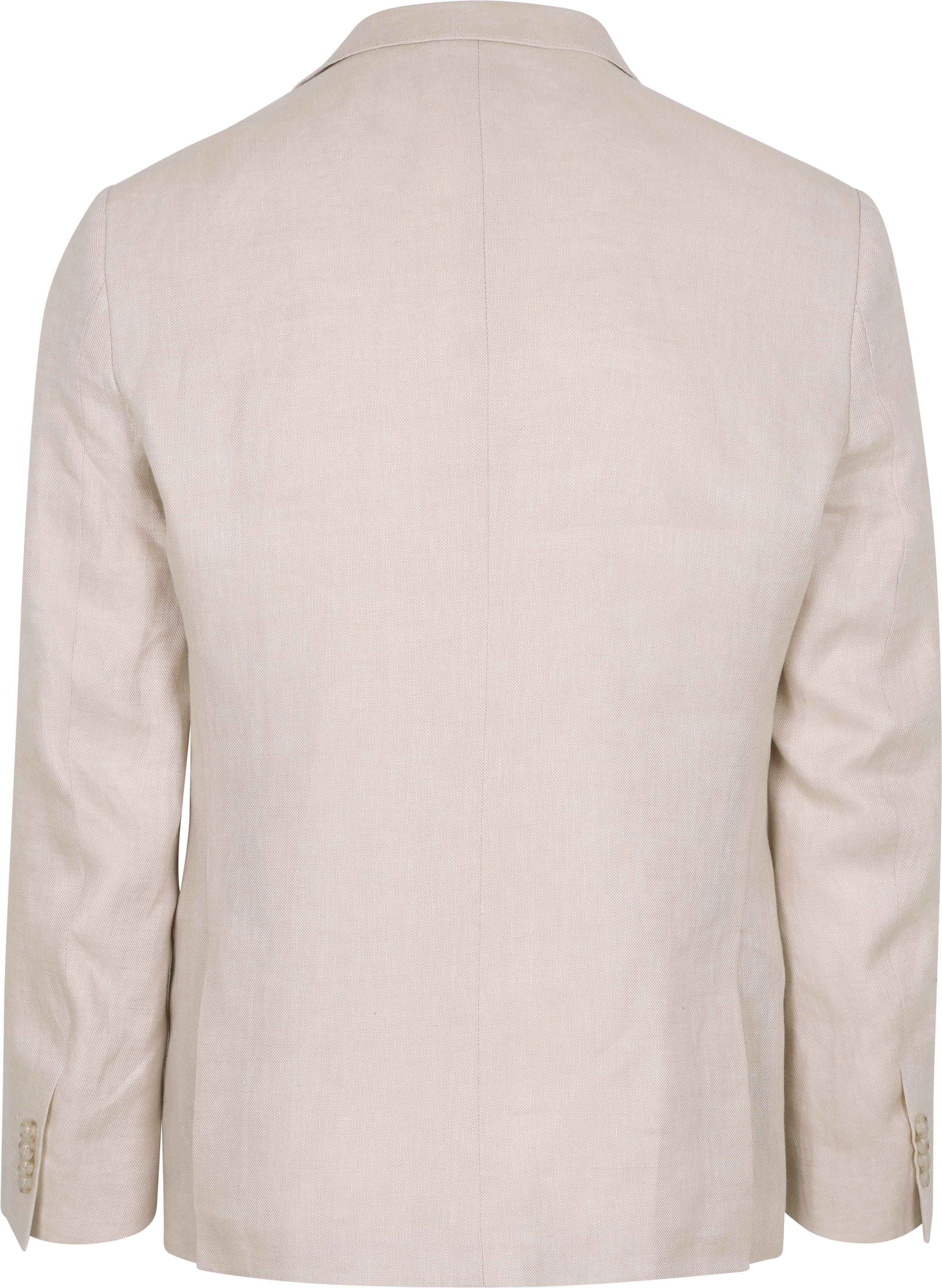 Suitable Veste de Costume De Lin Panama Ecru Product / Achterkant