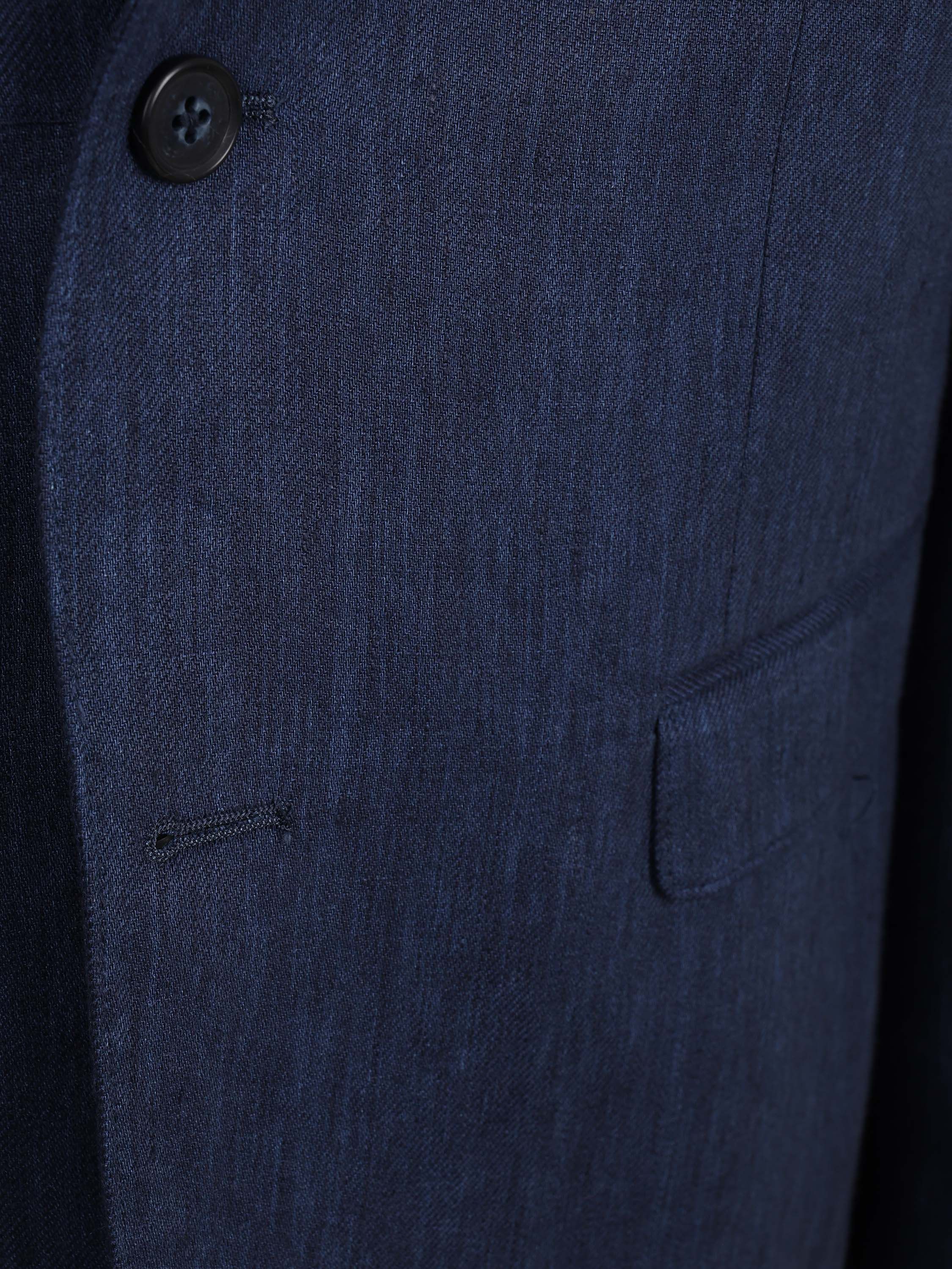 Suitable Veste de Costume Linen Twill Marine Product / Detail