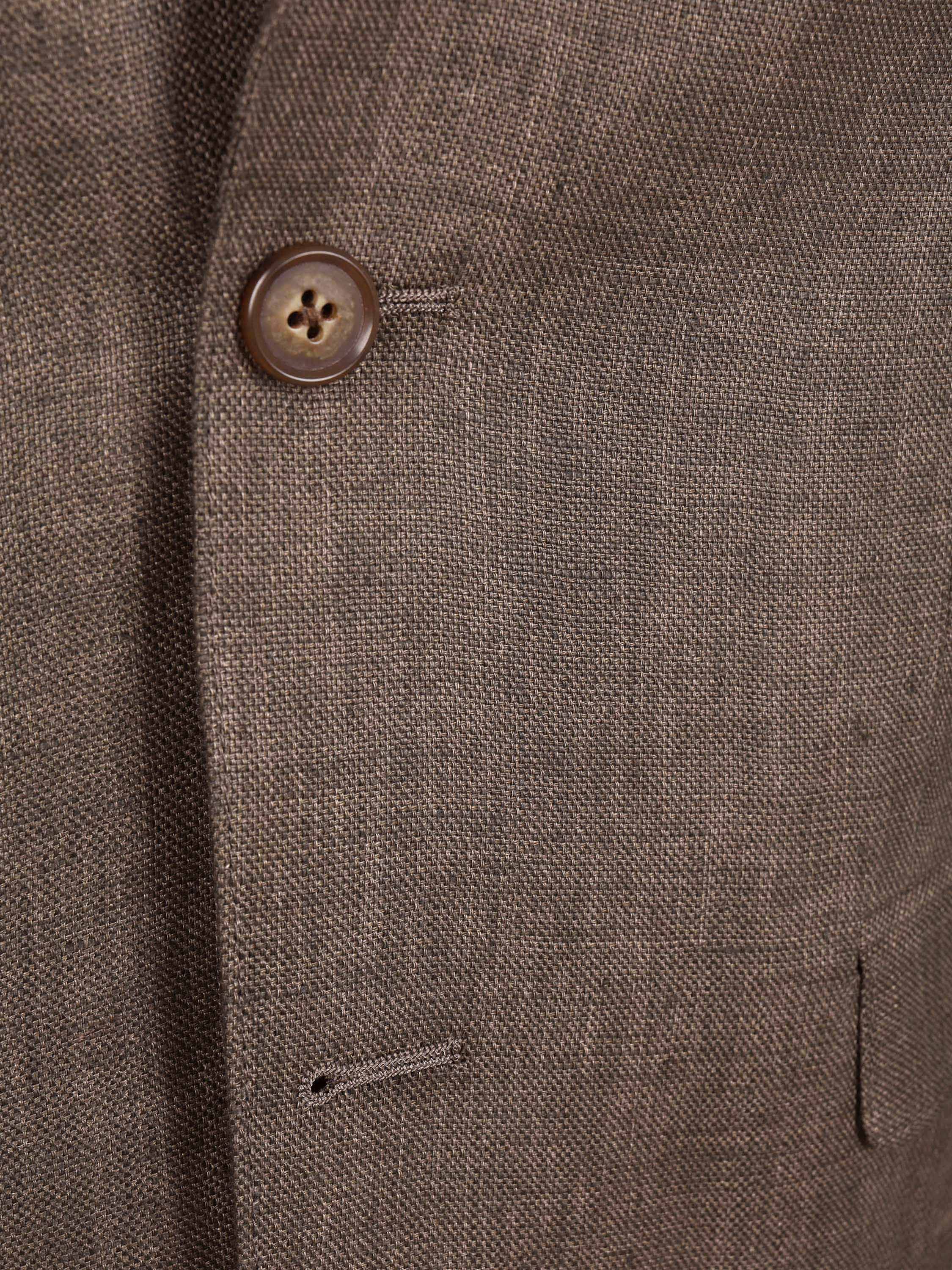 Suitable Veste de Costume Linen Twill Marron Product / Detail