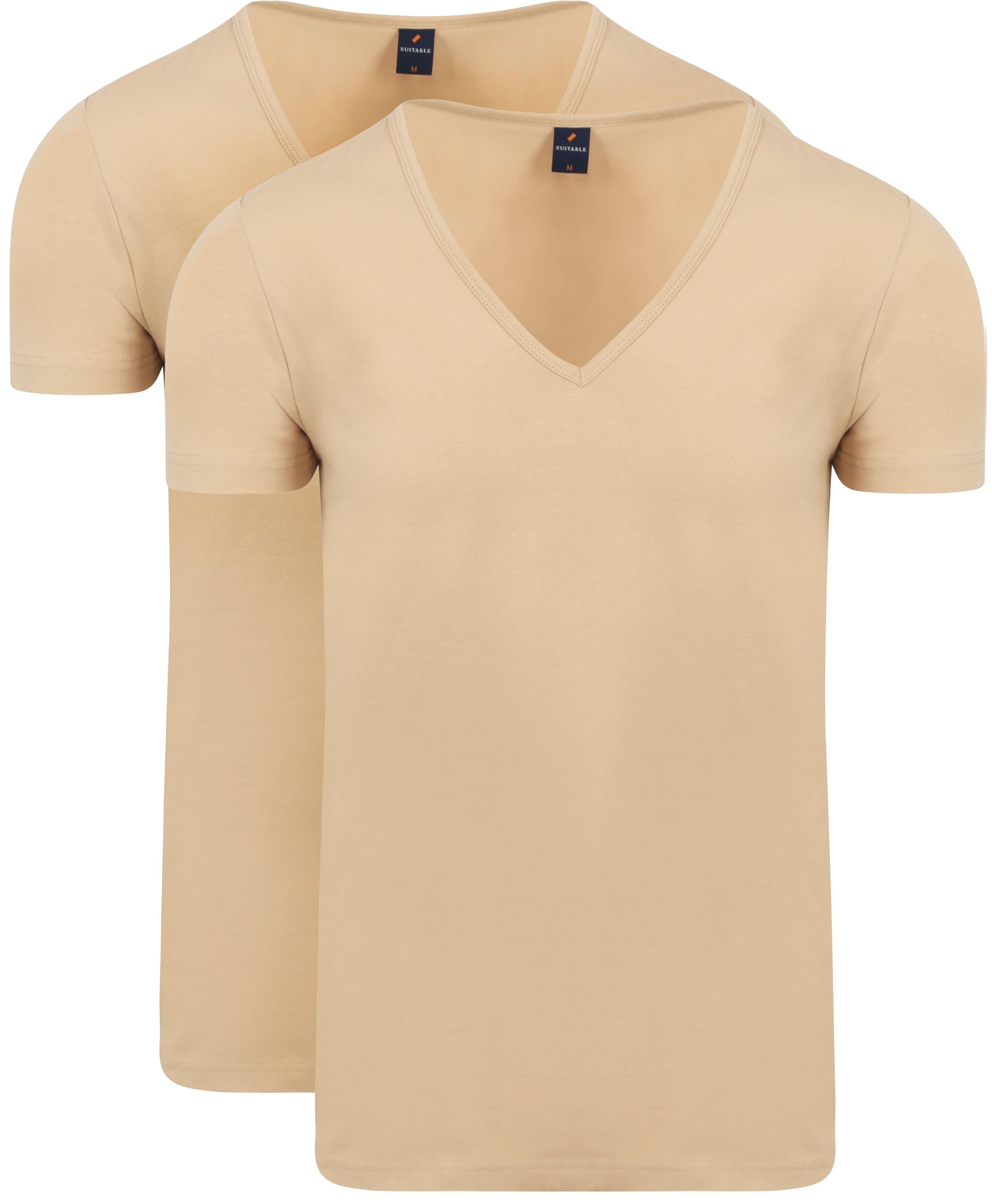 Vitaru niewidoczny podkoszulek z głębokim dekoltem V 2-pak