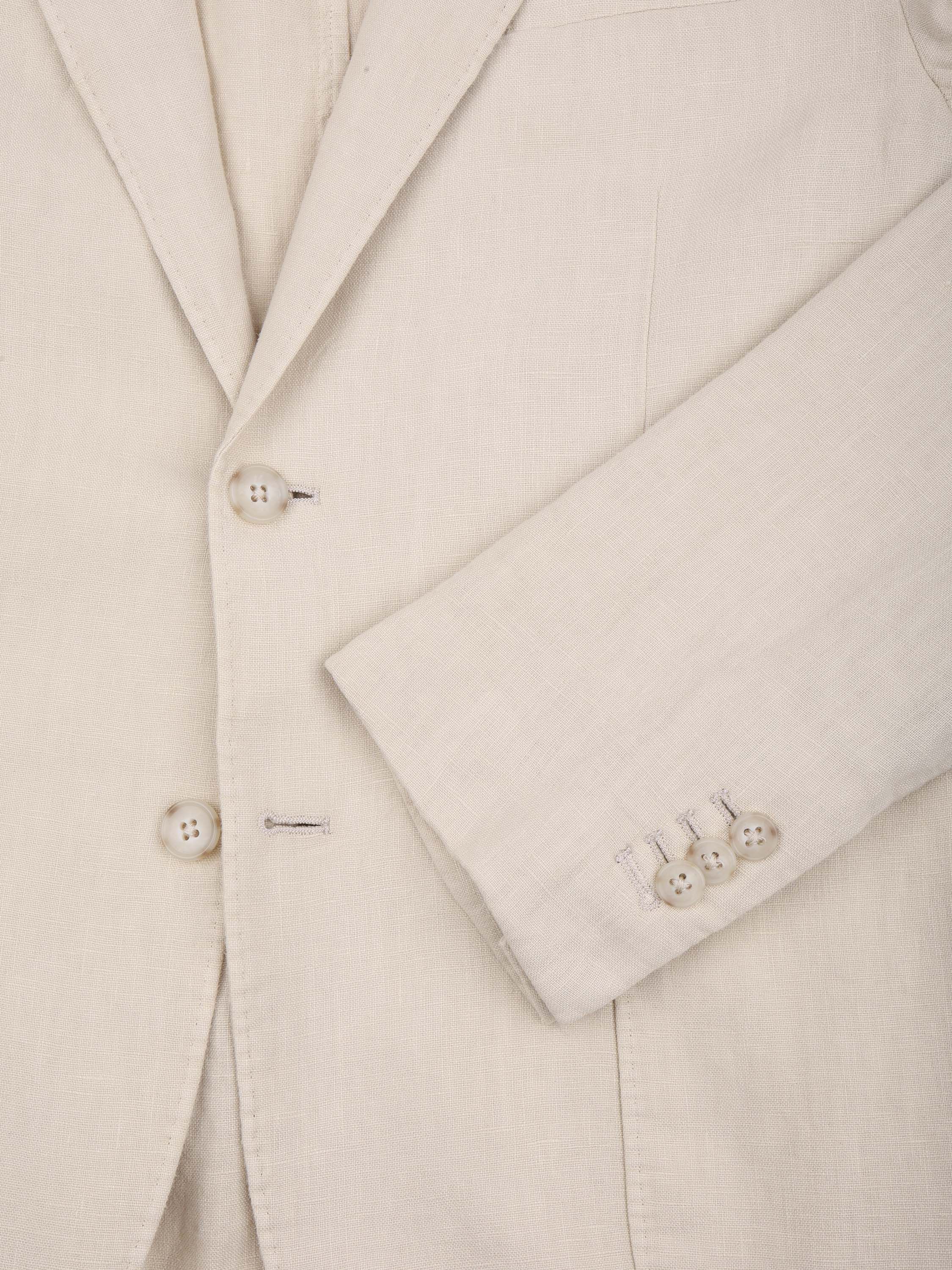 Suitable Washed Lin Suit Ecru Product / Detail