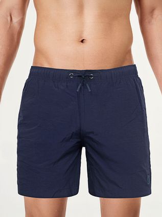 Suitable Short de Bain Uni Bleu Marine