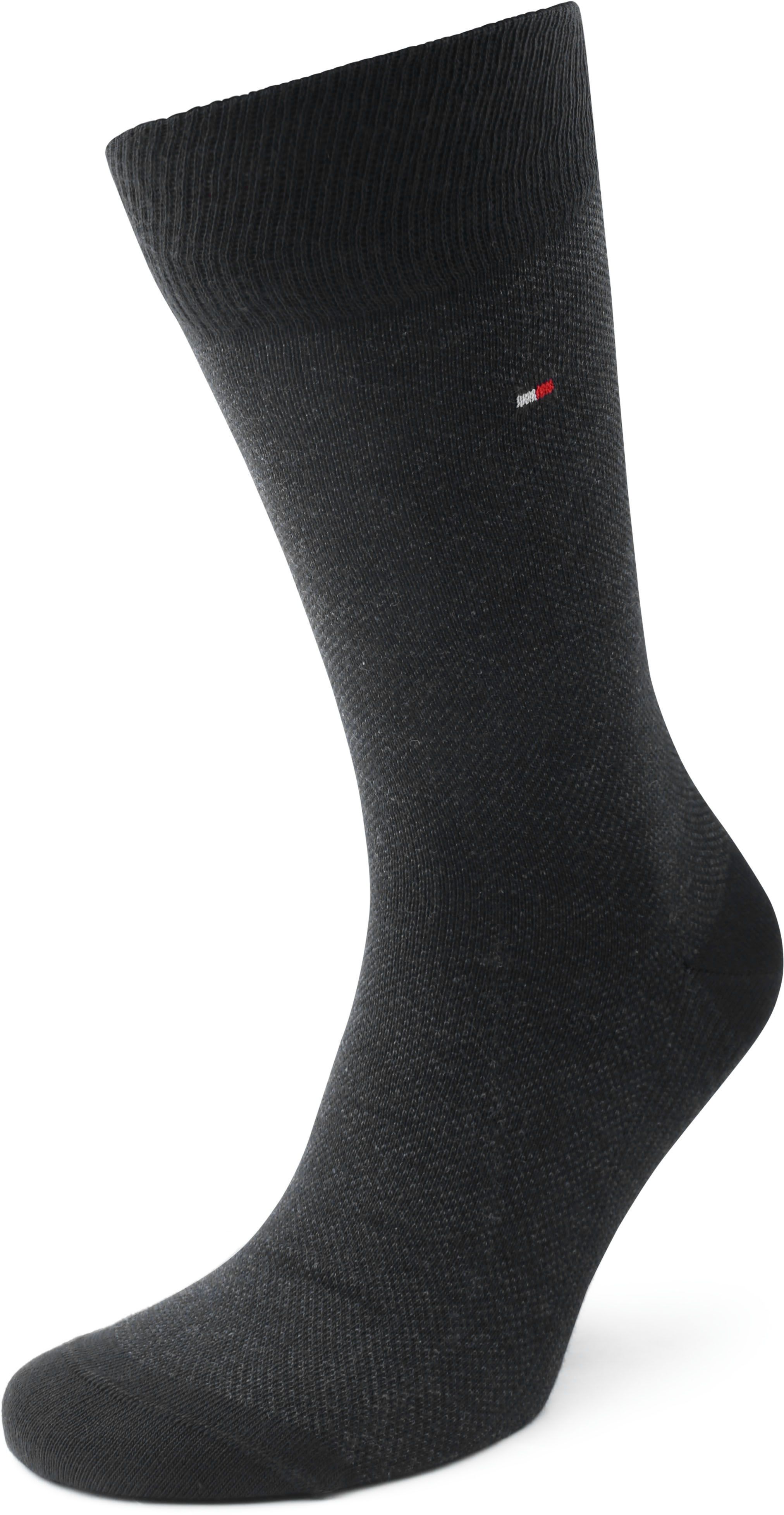 Tommy Hilfiger Chaussettes Lot de 2 paires Birdseye Noir Product / Achterkant