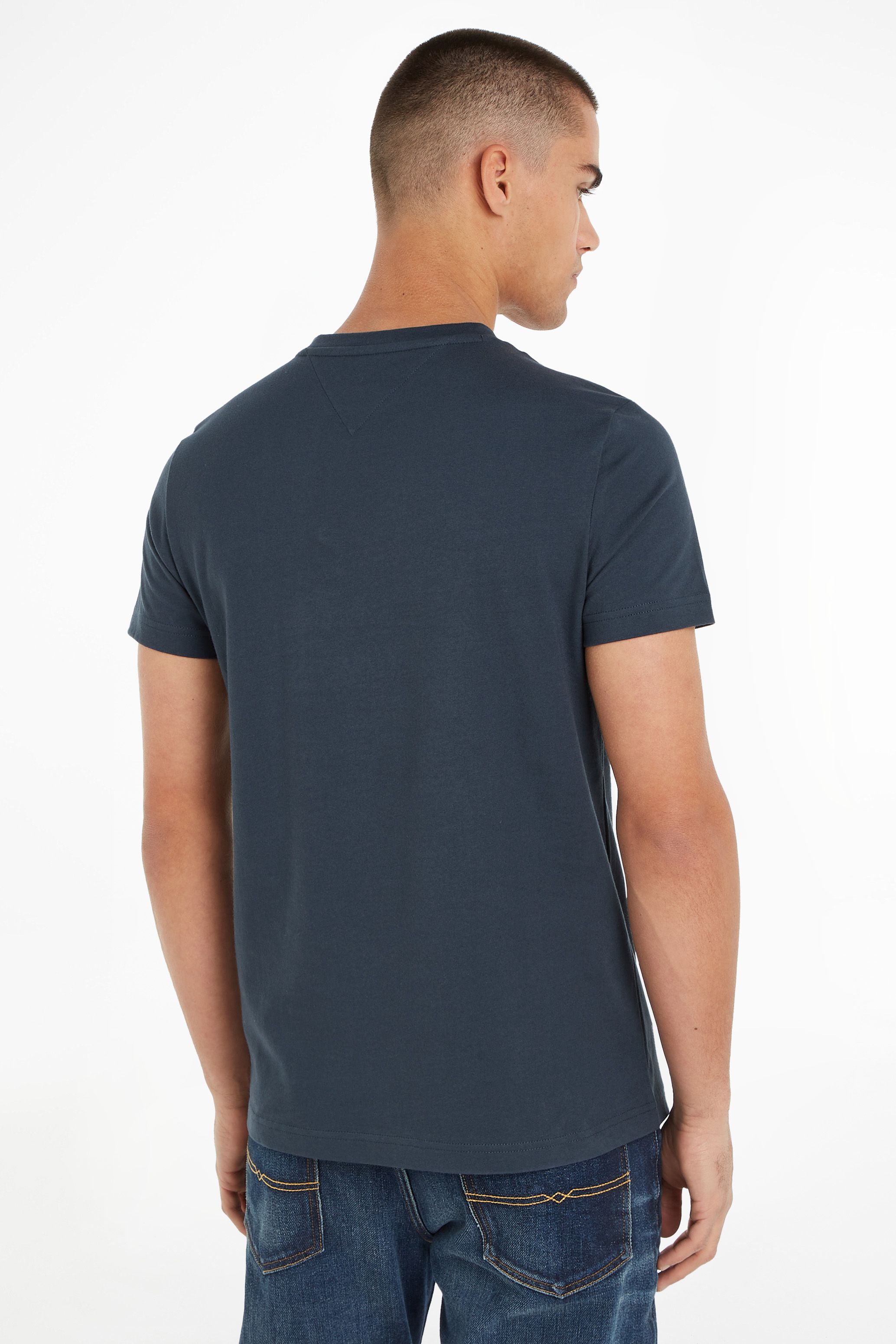 Tommy Hilfiger T-shirt Logo Military Denim Model / Achterkant