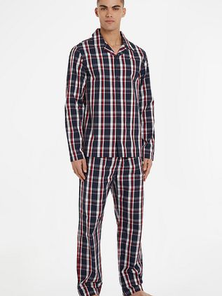 Tommy Hilfiger Pyjama Set Plaid Dark Blue