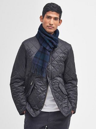 BarbourScarfs Tartan Lambswool Classic Dark Blue