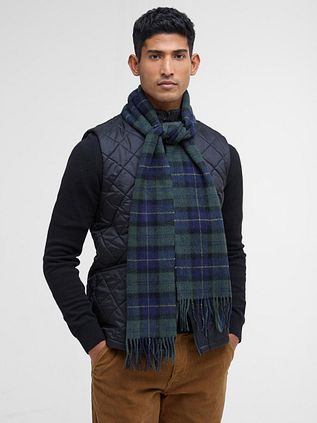 BarbourScarfs Tartan Lambswool Classic Dark Green