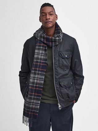 BarbourScarfs Tartan Lambswool Grey