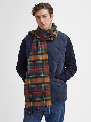 Barbour Scarf New Check Tartan Gold