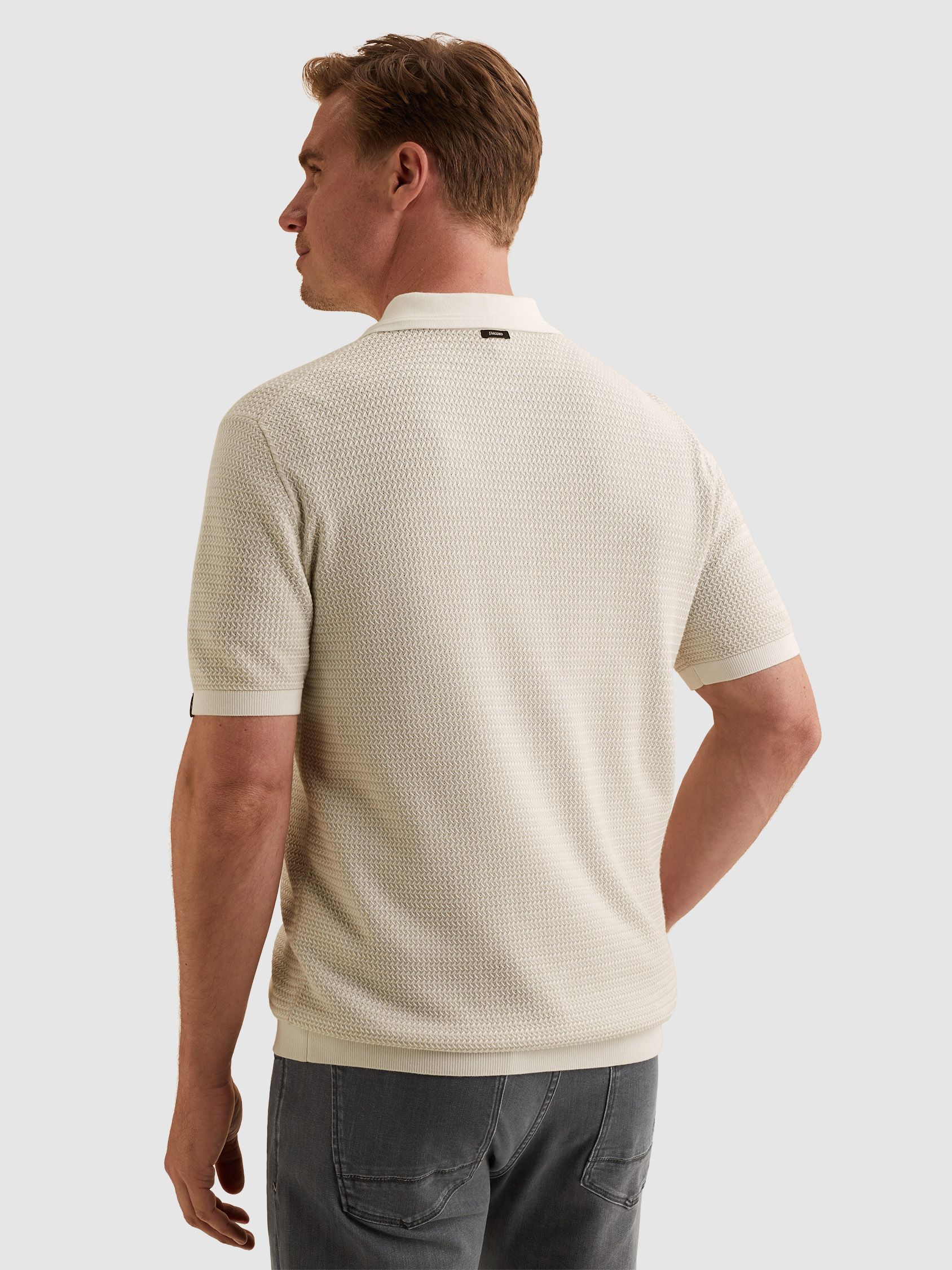 Vanguard Cardigan Manches Courtes Écru Model / Achterkant