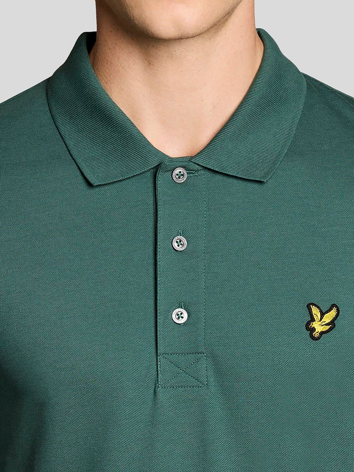 Lyle & Scott Polo Vert Everglade Model / Detail