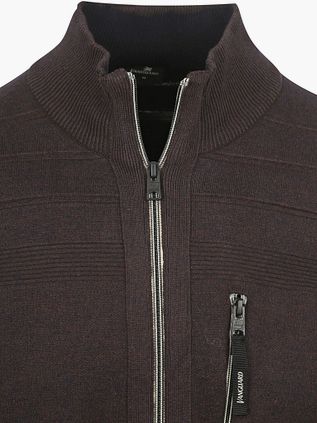 Vanguard Cardigan Bonded Mouline Brown