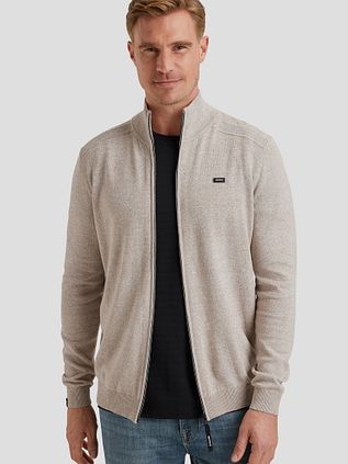 Vanguard Strickjacke Baumwolle-Leinen-Mischung Beige