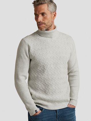 Vanguard Pullover Half Zip Struktur Ecru