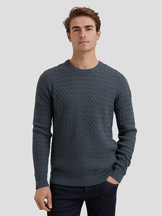 Vanguard Knitted Structure Pullover Blue