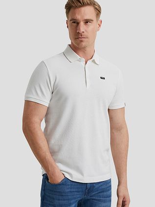 Vanguard Knitted Polo Shirt Ecru