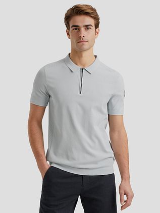 Vanguard Polo Shirt Half-Zip Light Blue