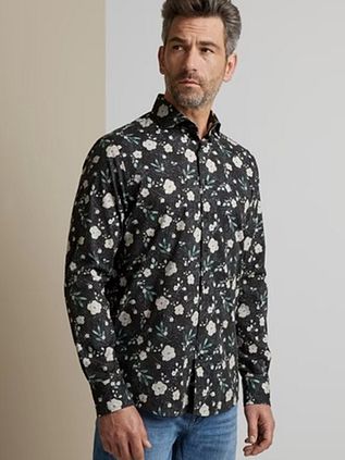 Vanguard Shirt Flowers Black