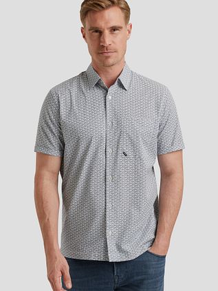 Vanguard Chemise Manches Courtes Impression Bleu
