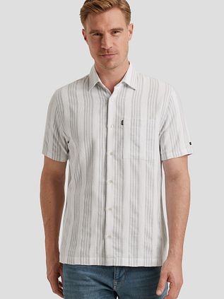 Vanguard Short Sleeve Shirt Dobby Stripe Green