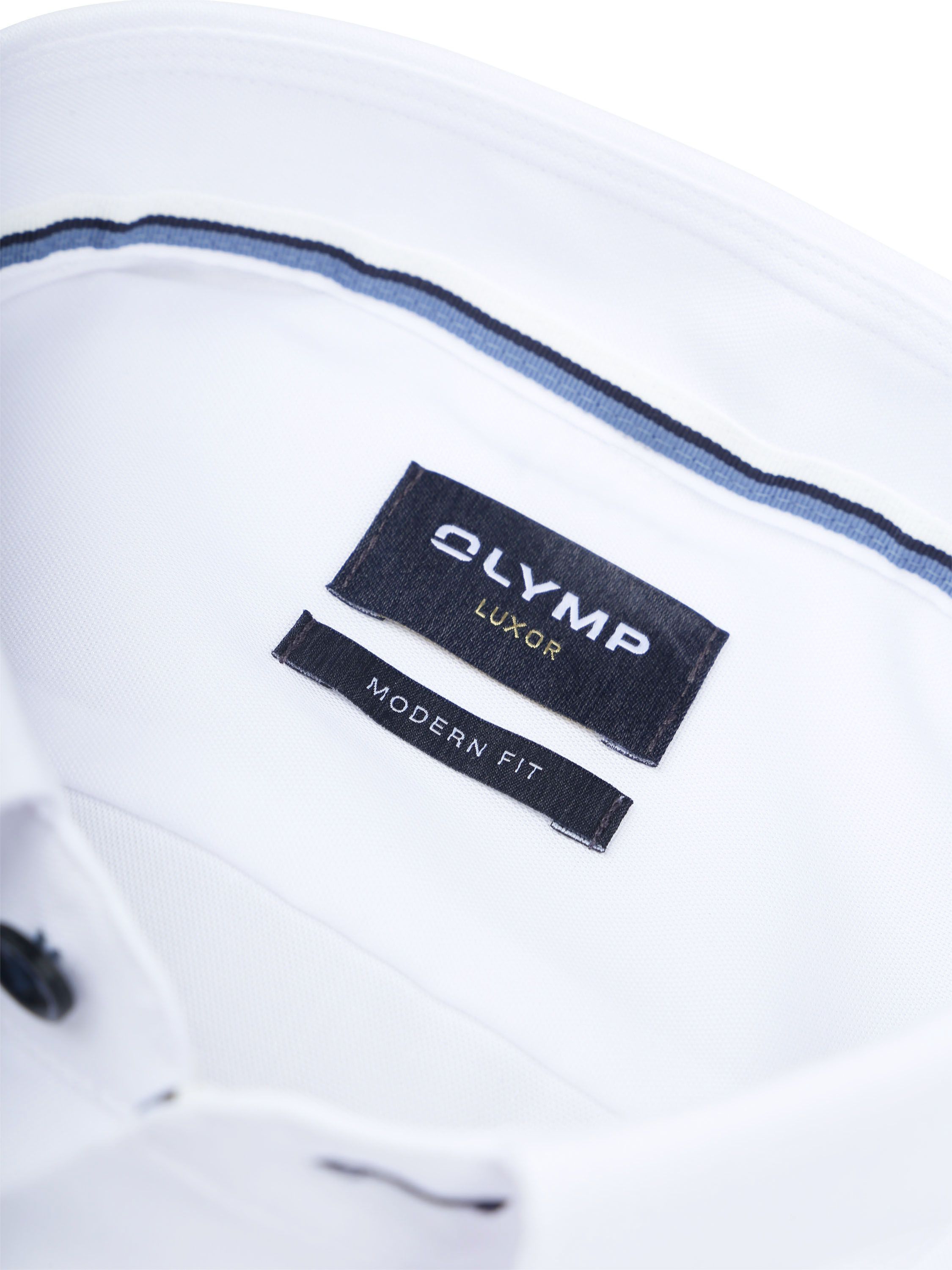 Olymp Luxor Shirt Contrast Buttons White Product / Detail