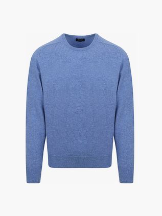 William Lockie Surf genser i lammeull blå