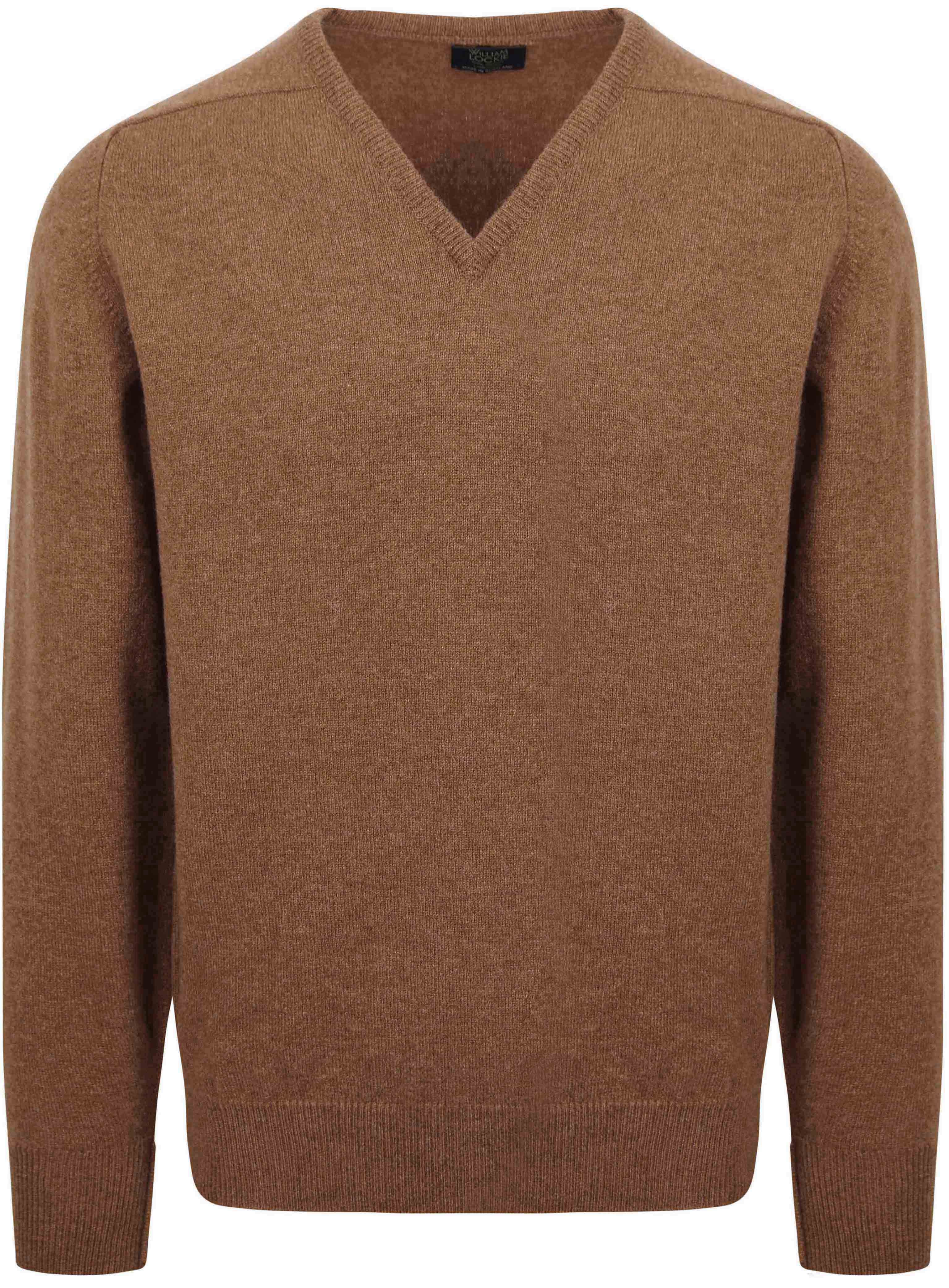 sweter z wełny jagnięcej z dekoltem w serek Driftwood