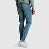Cast Iron Riser Jeans Slim Soft Blue Model / Achterkant