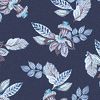 Desoto Hemd Print Denim Blooming Navy Product / Detail