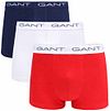 Gant Boxershorts Trunk 3-Pakke Marinblå Vit Röd 900023003-105