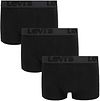 Levi's boxershorts 3-pakke ensfarget sort 905042001-001