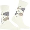 Burlington Manchester Socken Kariert Off-White 2049