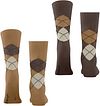 Burlington Chaussettes Everyday Lot de 2 Marron 5152 Product / Achterkant
