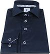 R2 Overhemd Extra Lange Mouwen Donkerblauw  Product / Achterkant