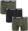 Levi's Boxershorts 3-Pack Ensfarvet Kaki Combo 701236673-004