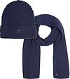 Suitable Hat og Tørklæde Navy MUSC-BeanieShawl-Visc-23-02
