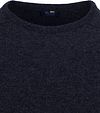 William Lockie Pullover i Lammeuld med O-hals i Midnight Mix Navy Product / Detail
