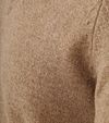 Jersey de cuello de pico de lana de cordero camel Steppin' Out Product / Detail