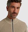 Jersey Vanguard de punto con media cremallera en beige Model / Detail