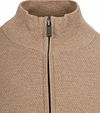 Suitable sweter z krótkim zamkiem, struktura, beżowy Product / Detail