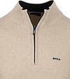 Sweter NZA Half Zip Christopher w melanżu w kolorze piaskowym Product / Detail