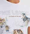 PME Legend T-Shirt de punto con logo en blanco Model / Detail