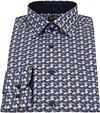 OLYMP Lvl 5 Overhemd Dessin Blauw Product / Detail