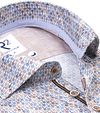 R2 Overhemd Korte Mouwen Print Blauw Model / Detail