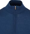 Suitable Merino Half Zip Trui Indigo Blauw Product / Detail
