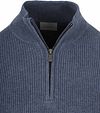 Suitable Half Zip Trui Wol Blend Donkerblauw Product / Detail